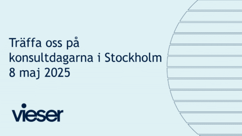 Vieser är med på SBR:s konsultdagarna den 8 maj i Stockholm